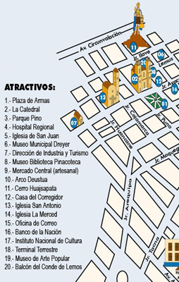 Mapa turistico de Puno